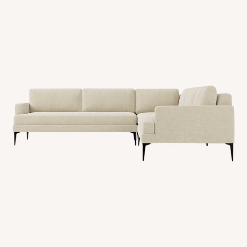 Used West Elm Light Gray Fabric 3+ Piece Sectional for sale on AptDeco