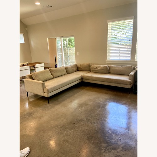 Used West Elm Light Gray Fabric 3+ Piece Sectional for sale on AptDeco