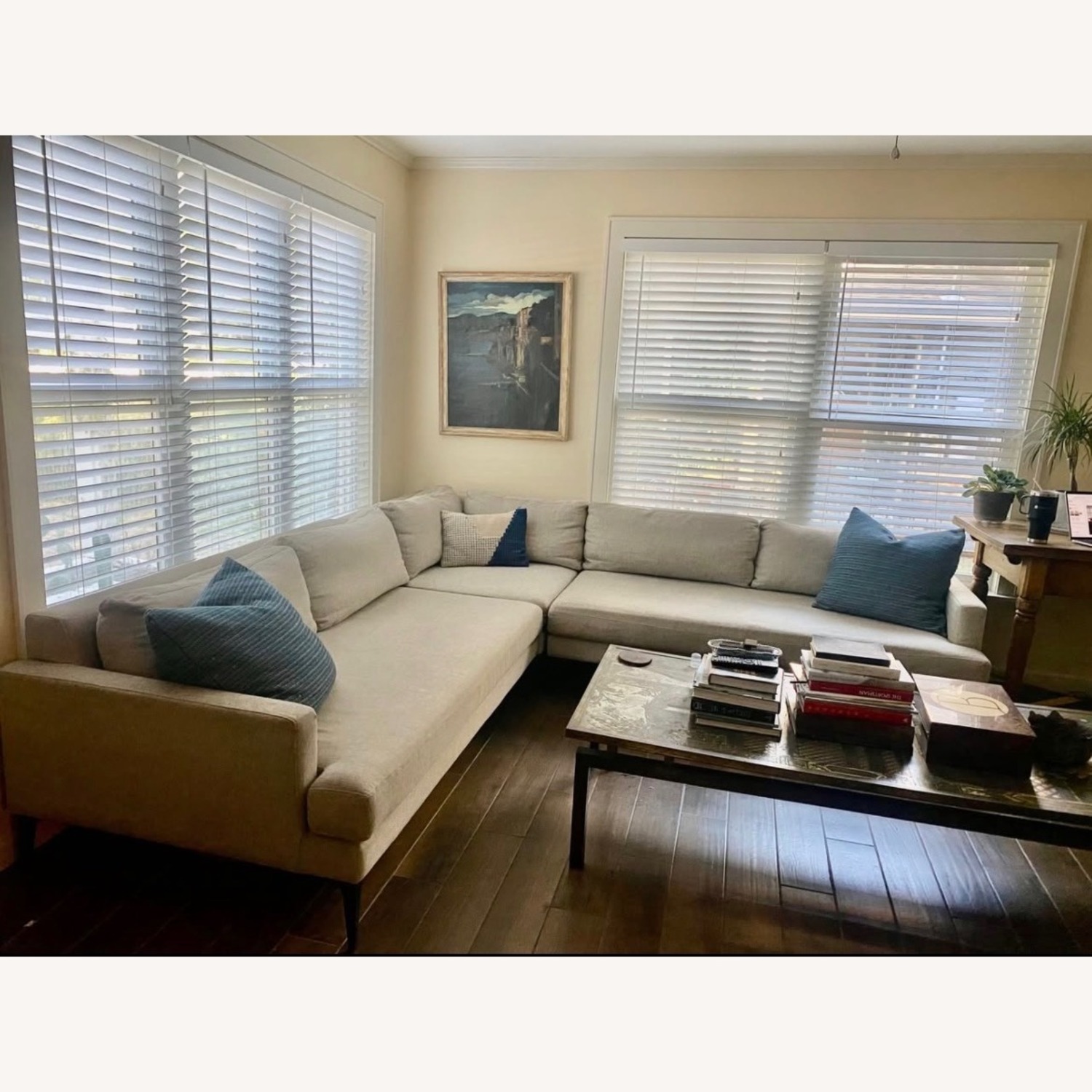 West Elm Light Gray Fabric 3+ Piece Sectional - image-2