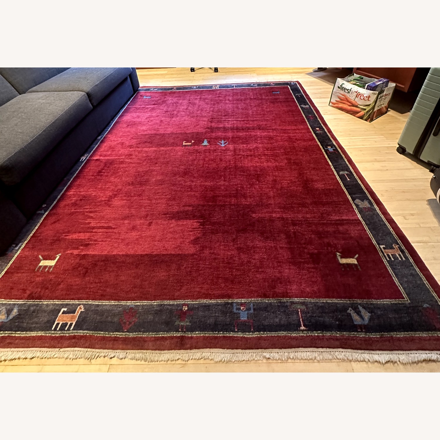 Persian Gabbeh Wool Area Rug 8' x 9' - image-1