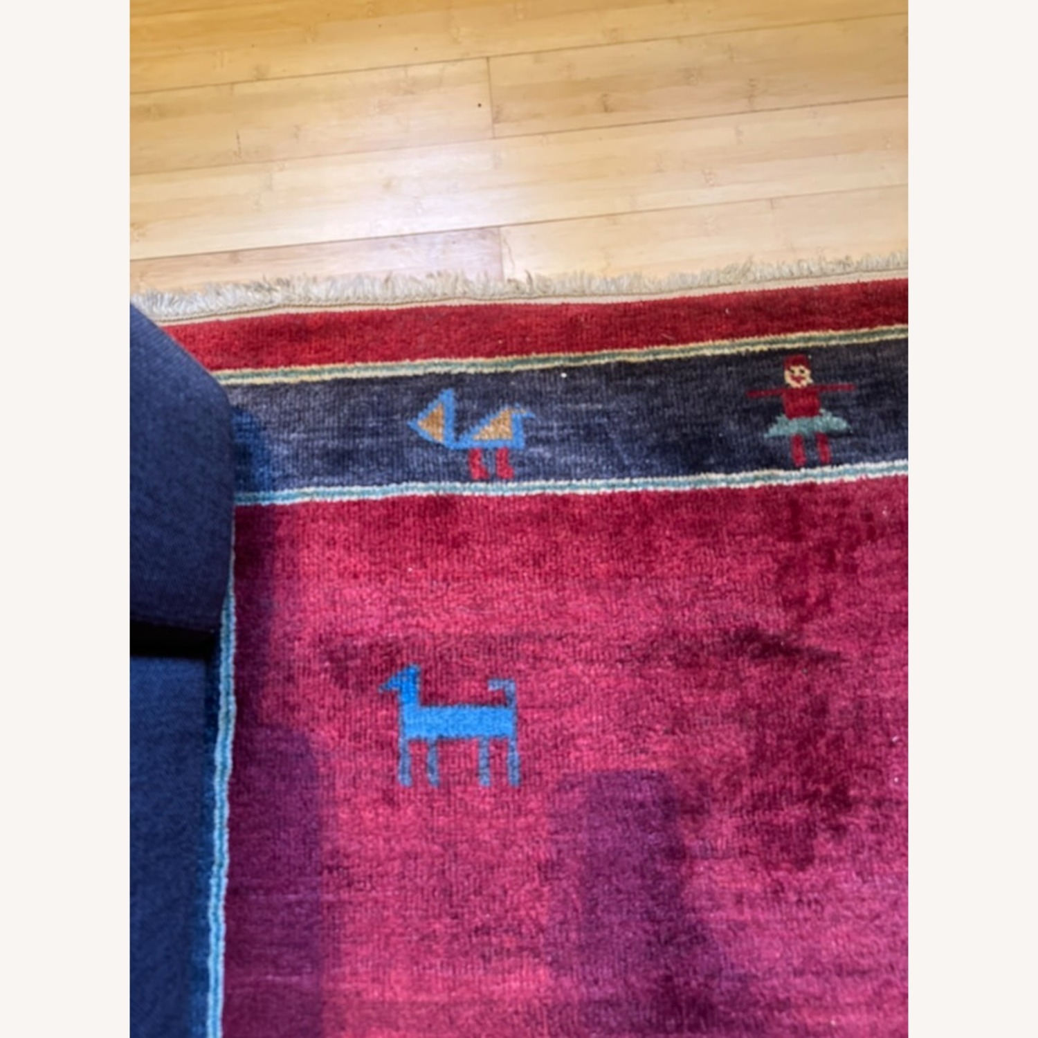 Persian Gabbeh Wool Area Rug 8' x 9' - image-9