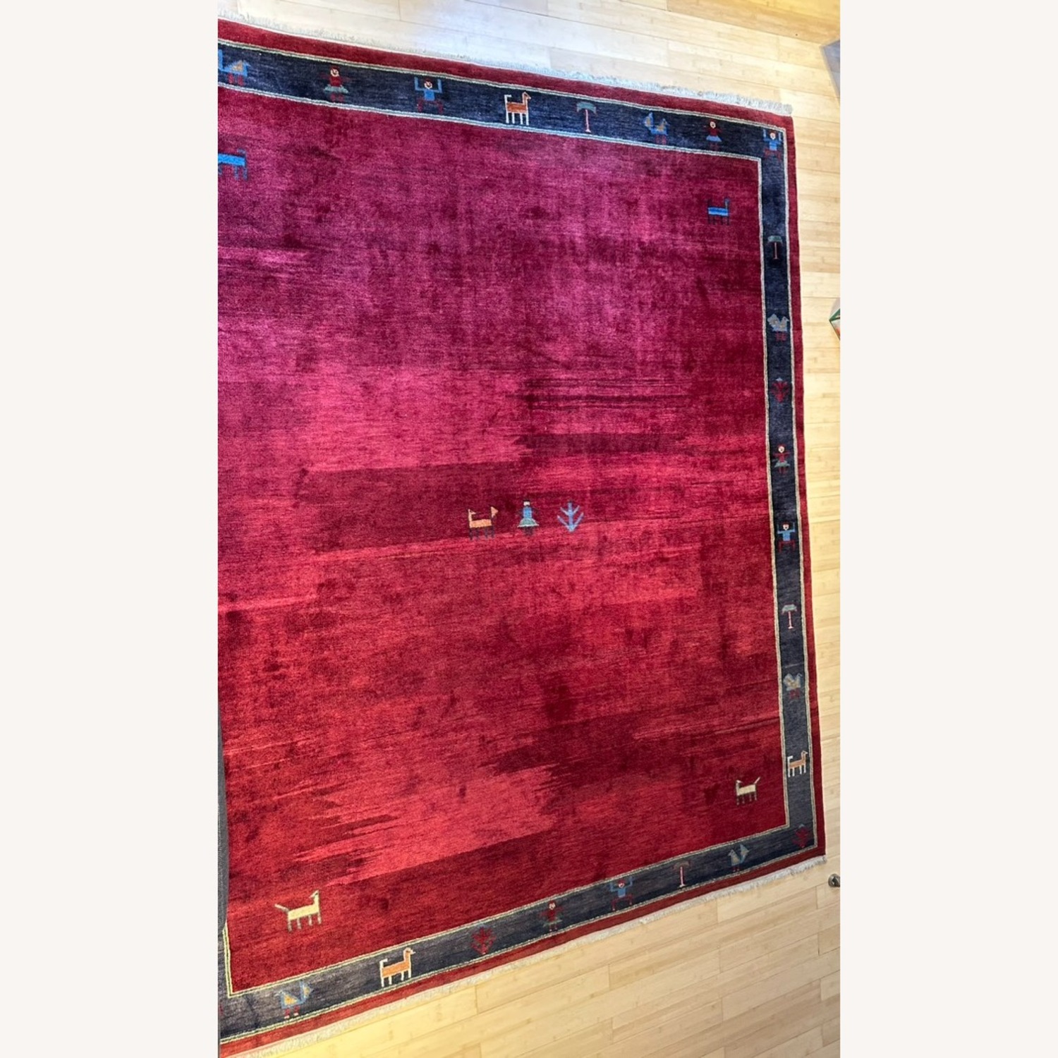 Persian Gabbeh Wool Area Rug 8' x 9' - image-10