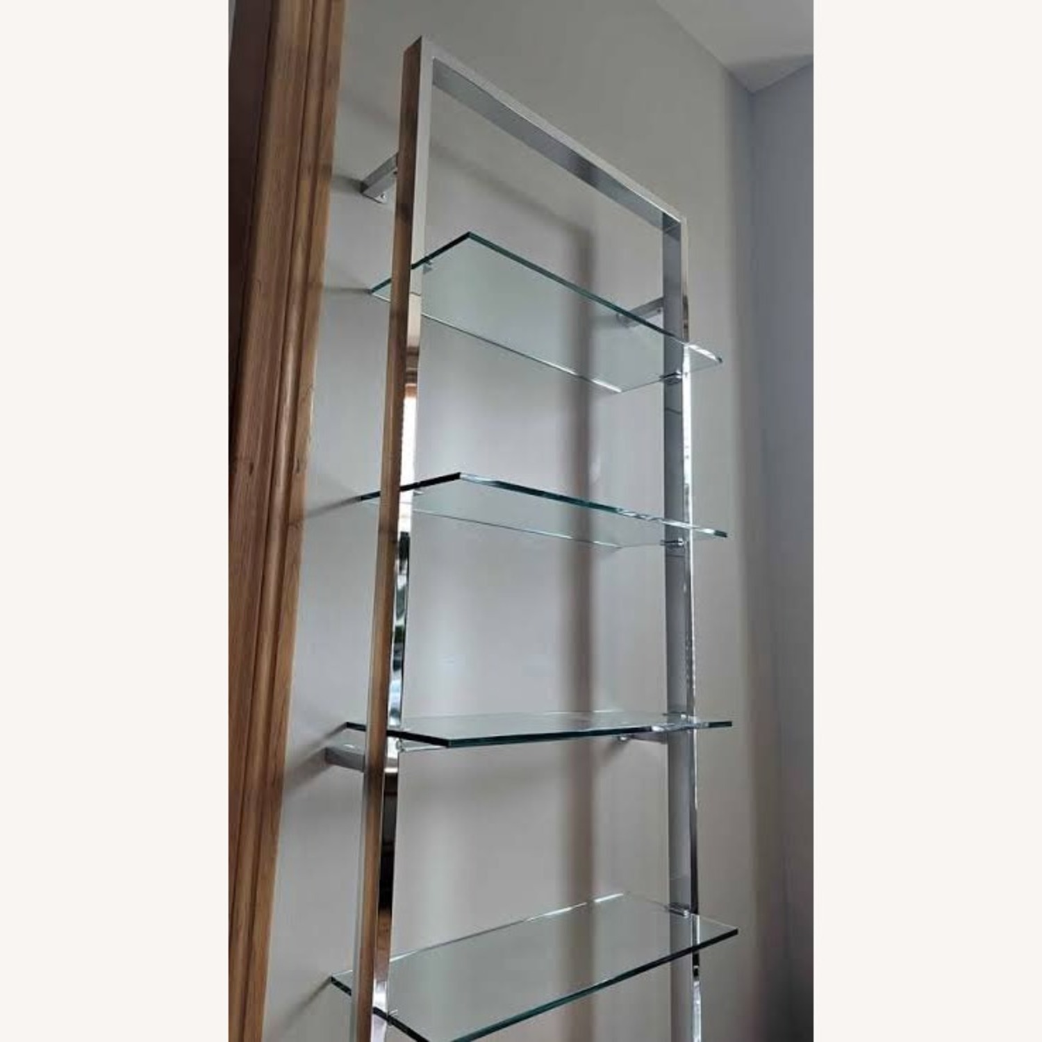 CB2 Tesso Glass & Chrome Wall Mount Bookshelf - image-2