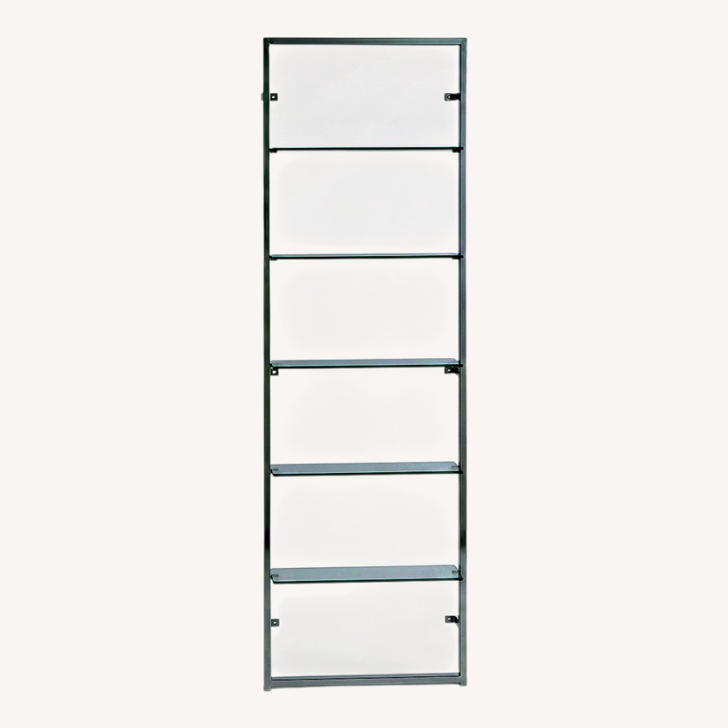 CB2 Tesso Glass & Chrome Wall Mount Bookshelf - image-0