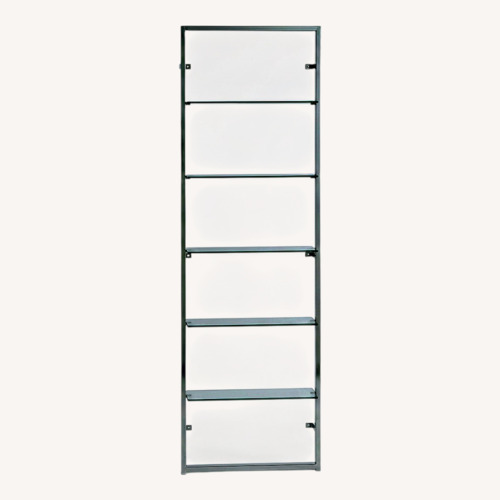 Used CB2 Tesso Glass & Chrome Wall Mount Bookshelf for sale on AptDeco