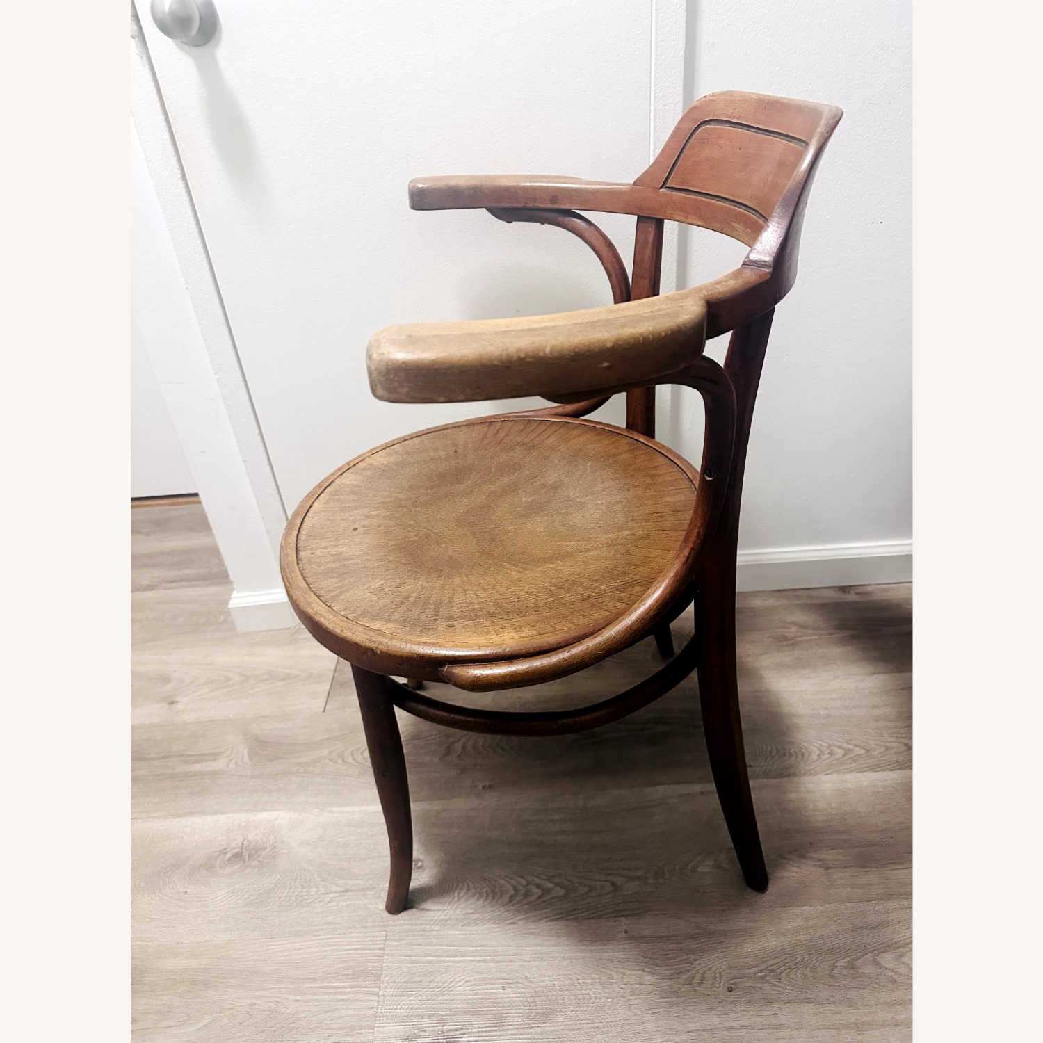 Thonet Dark Brown Wood Accent Chair - image-2