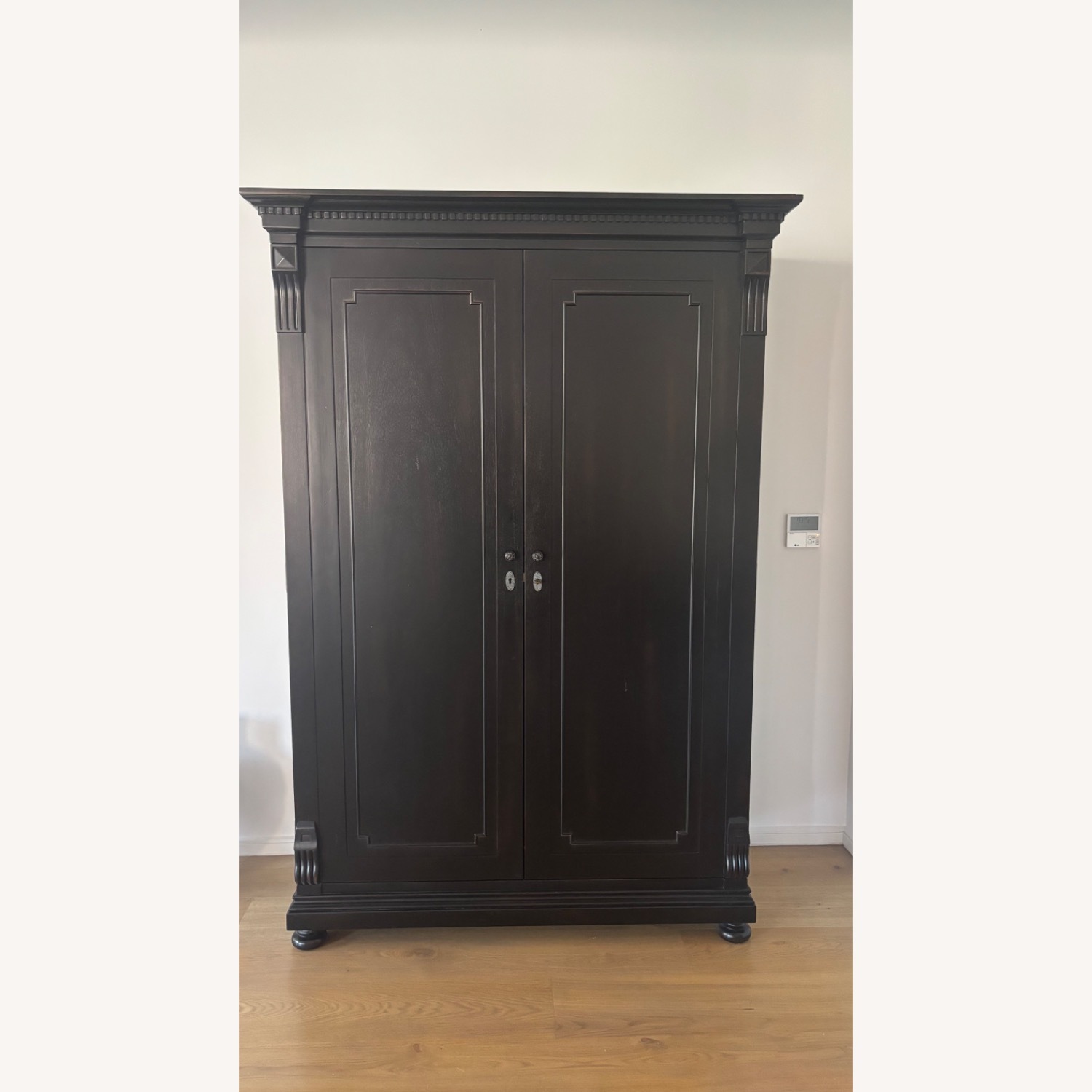 Restoration Hardware St James Black Wood Armoire - image-1