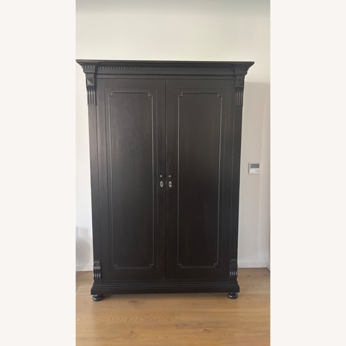 Used Restoration Hardware St James Black Wood Armoire for sale on AptDeco