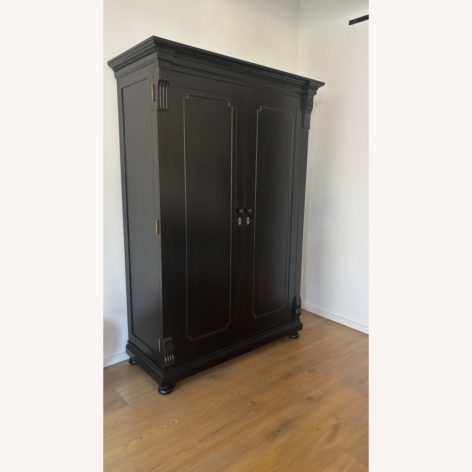 Restoration Hardware St James Black Wood Armoire - image-2