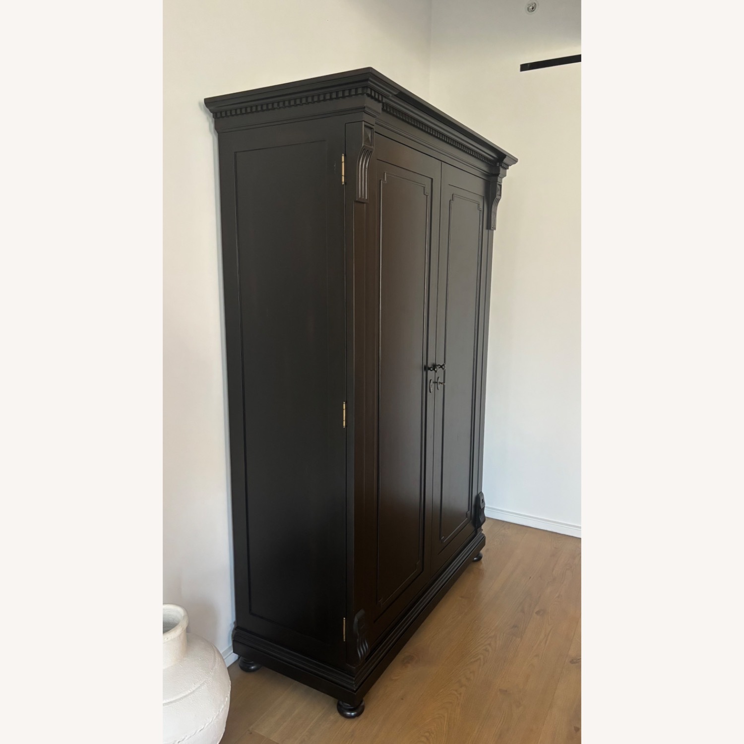 Restoration Hardware St James Black Wood Armoire - image-3
