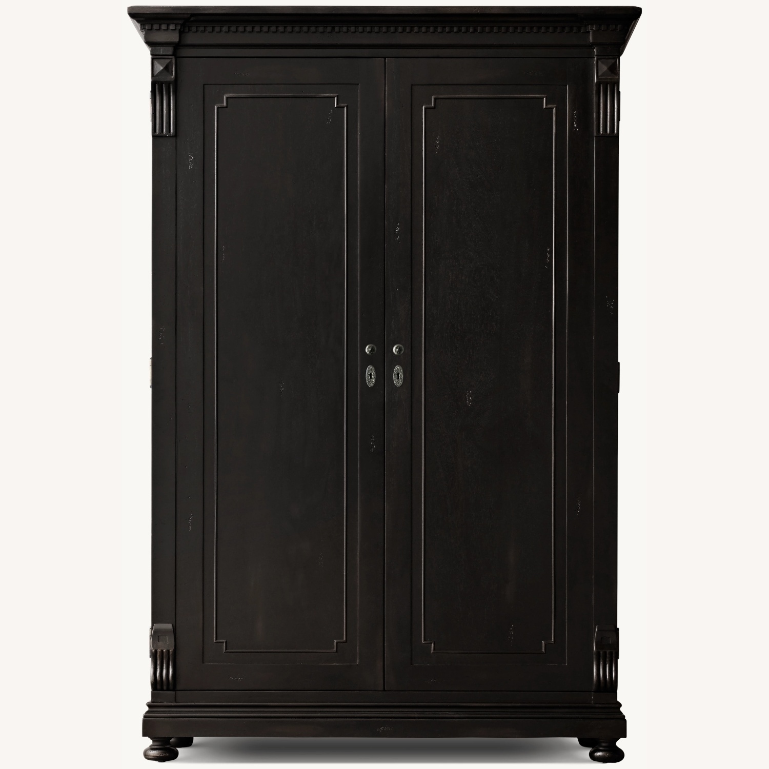 Restoration Hardware St James Black Wood Armoire - image-0