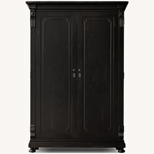 Used Restoration Hardware St James Black Wood Armoire for sale on AptDeco