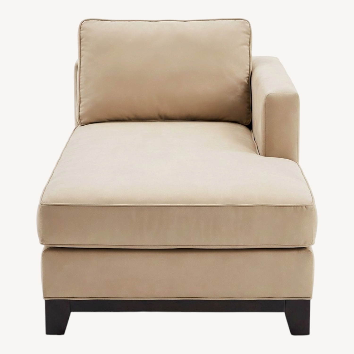 Natural Fabric Chaise Lounge - image-0
