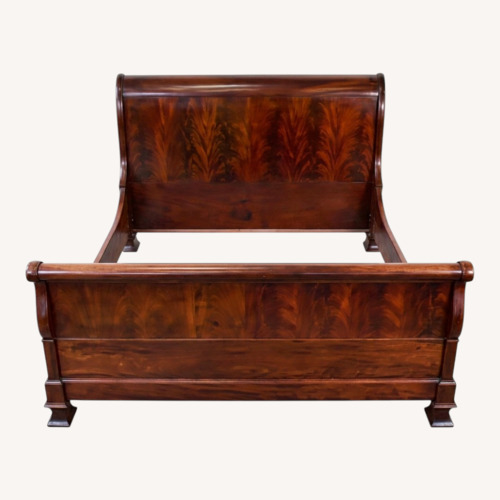 Used Ralph Lauren Mahogany Flame Queen Bed for sale on AptDeco