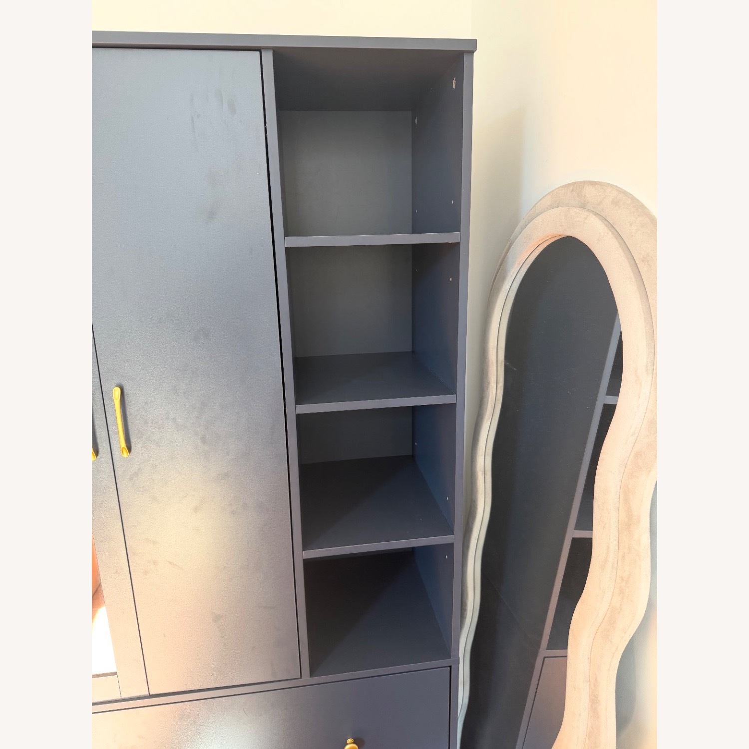 Wayfair Blue Wood Armoire - image-4