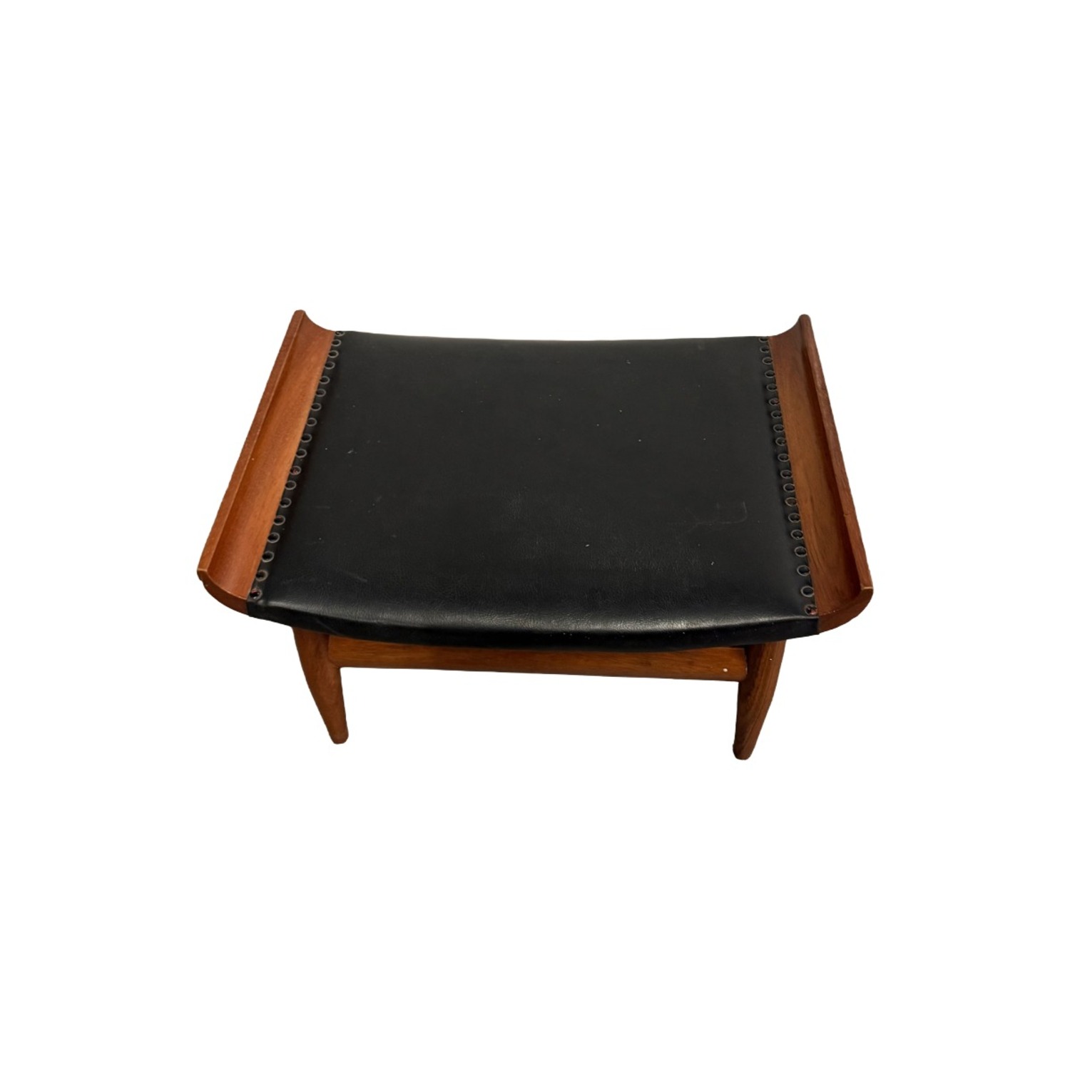 MCM Teak Stool, Curved Saddle Seat - image-2