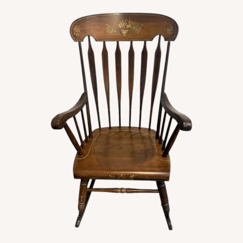Used Stenciled Boston Style Rocker, Fruit Basket for sale on AptDeco
