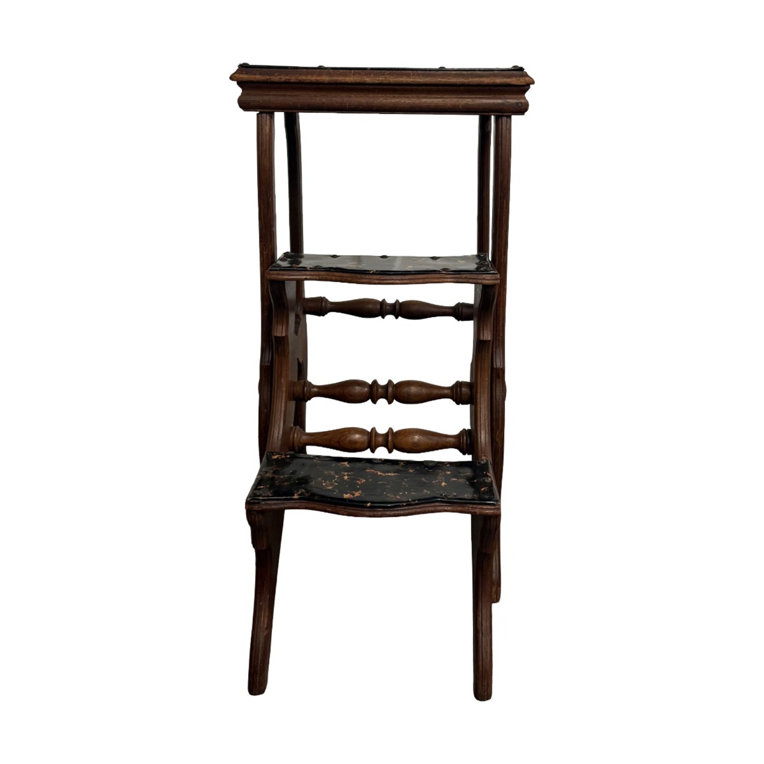 Antique Metamorphic Step Stool/Table, Oak - image-5