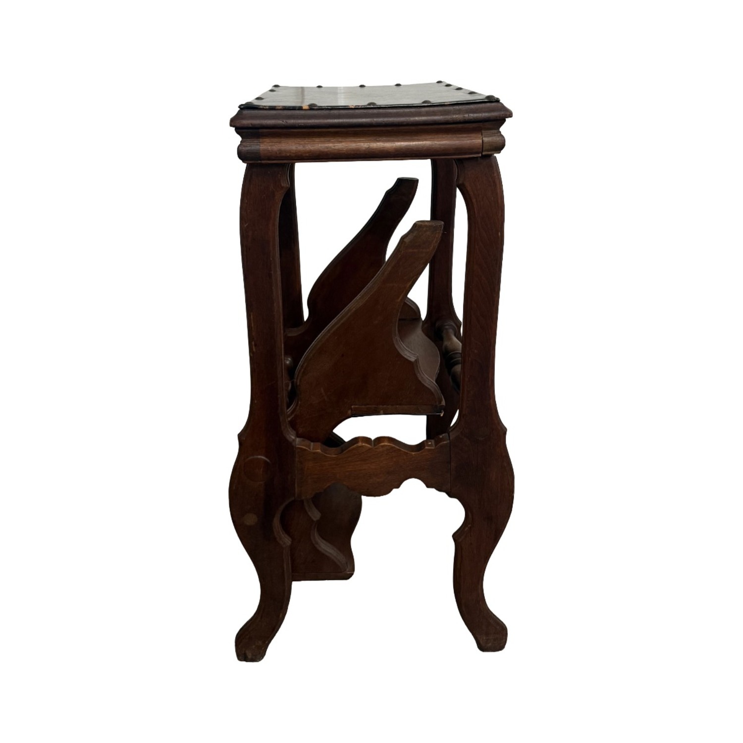 Antique Metamorphic Step Stool/Table, Oak - image-2