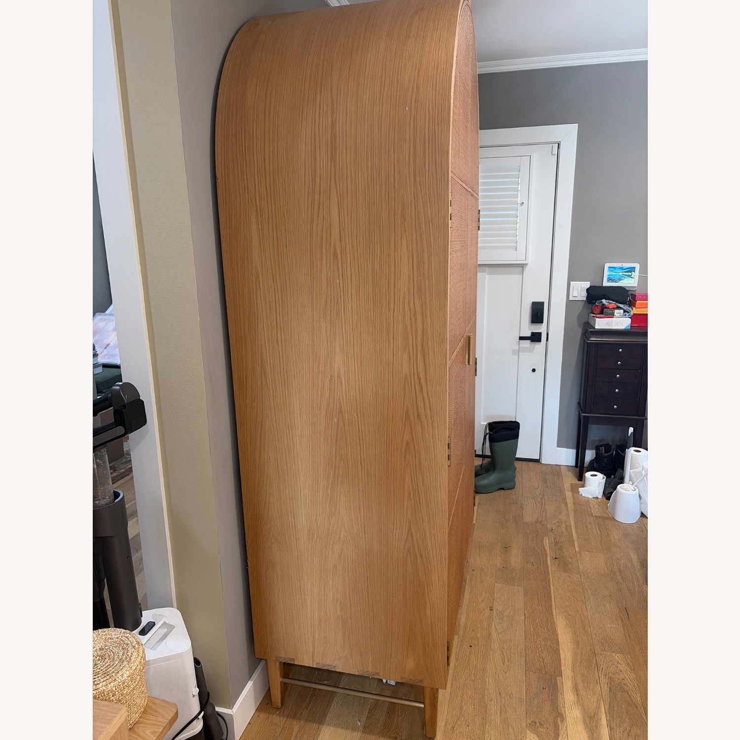 Anthropologie Wallace Cane and Oak Armoire - image-3