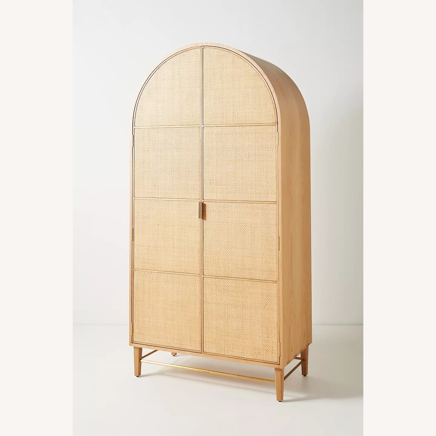 Anthropologie Wallace Cane and Oak Armoire - image-6