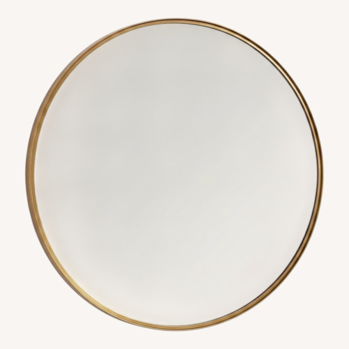 Used Pottery Barn Stowe Brass Wall Mirror for sale on AptDeco