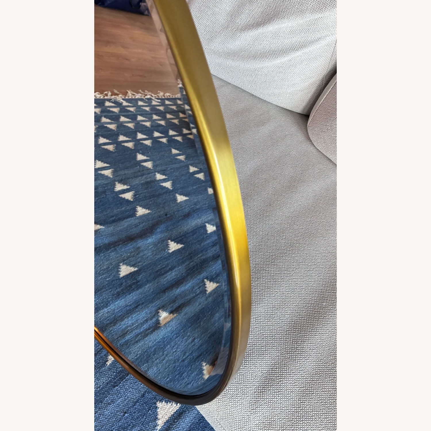 Pottery Barn Stowe Brass Wall Mirror - image-2