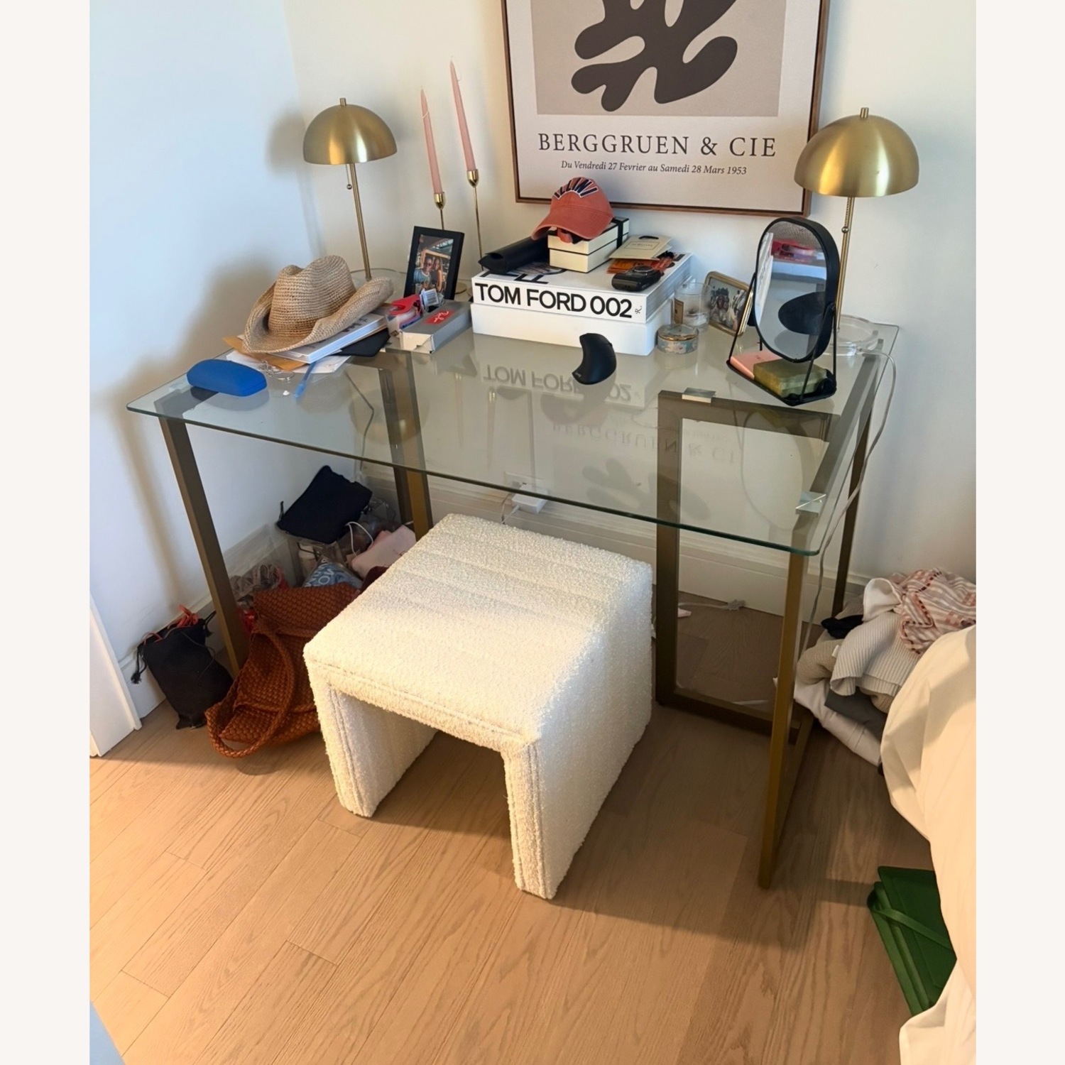 Amazon 55" Tempered Glass Desk - image-3