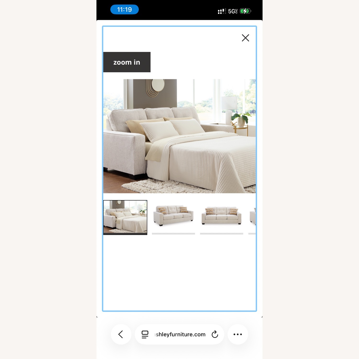 Ashley Furniture Dark Brown Sleeper Sofa - image-2