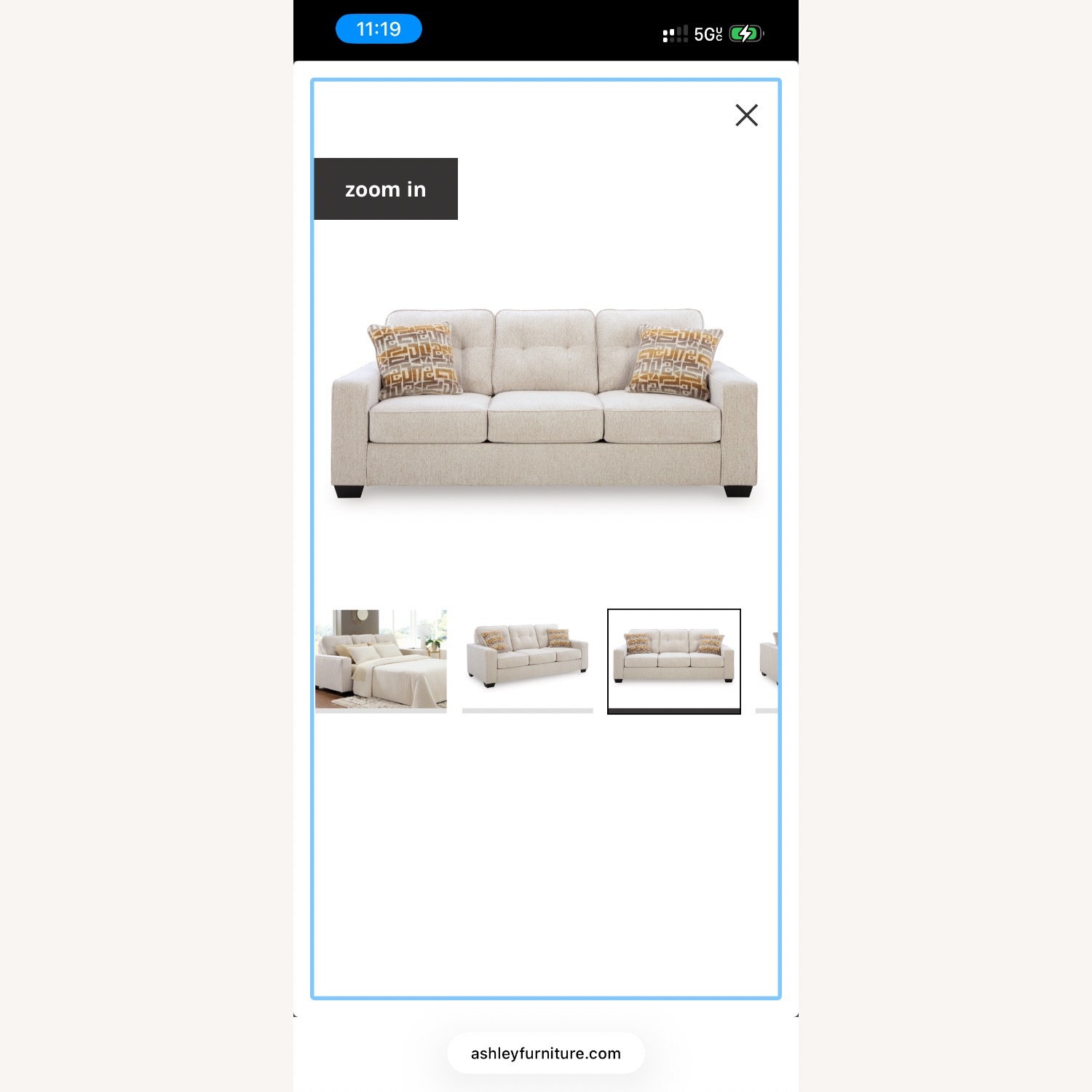 Ashley Furniture Dark Brown Sleeper Sofa - image-3