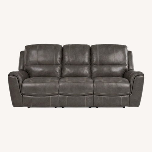 Used Rooms To Go Dark Gray Dual Motor Powered Reclinging Couch for sale on AptDeco