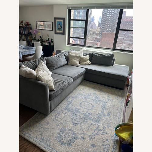 Used West Elm Dark Gray Fabric 2 Piece Sectional for sale on AptDeco