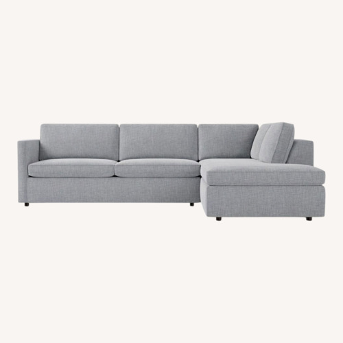 Used West Elm Dark Gray Fabric 2 Piece Sectional for sale on AptDeco