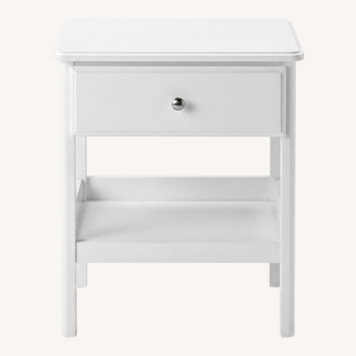 Used IKEA White Wood Nightstand for sale on AptDeco