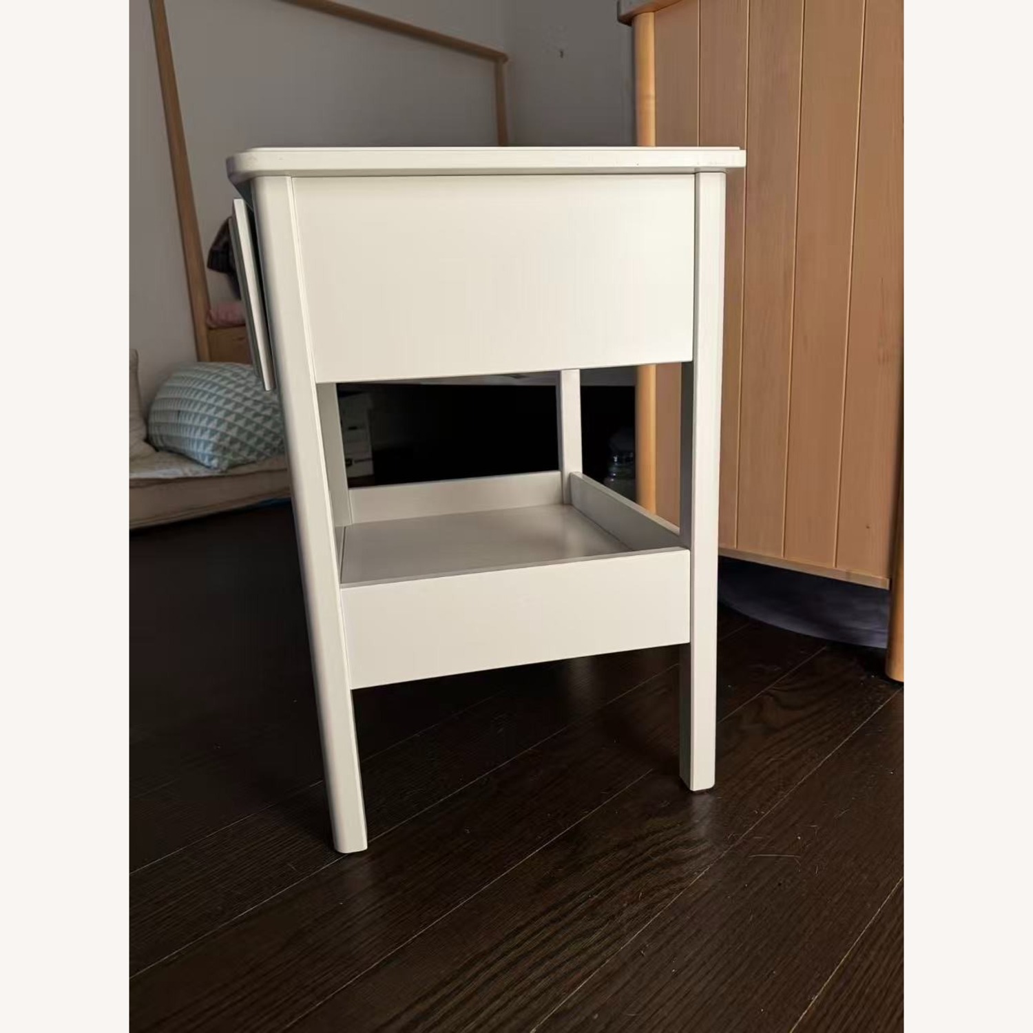 IKEA White Wood Nightstand - image-2