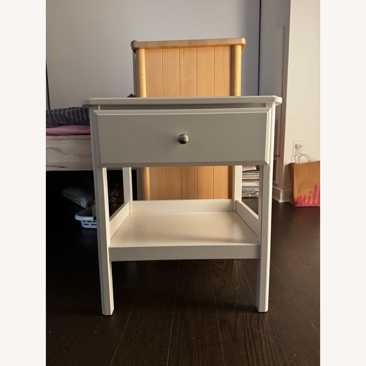 IKEA White Wood Nightstand - image-4