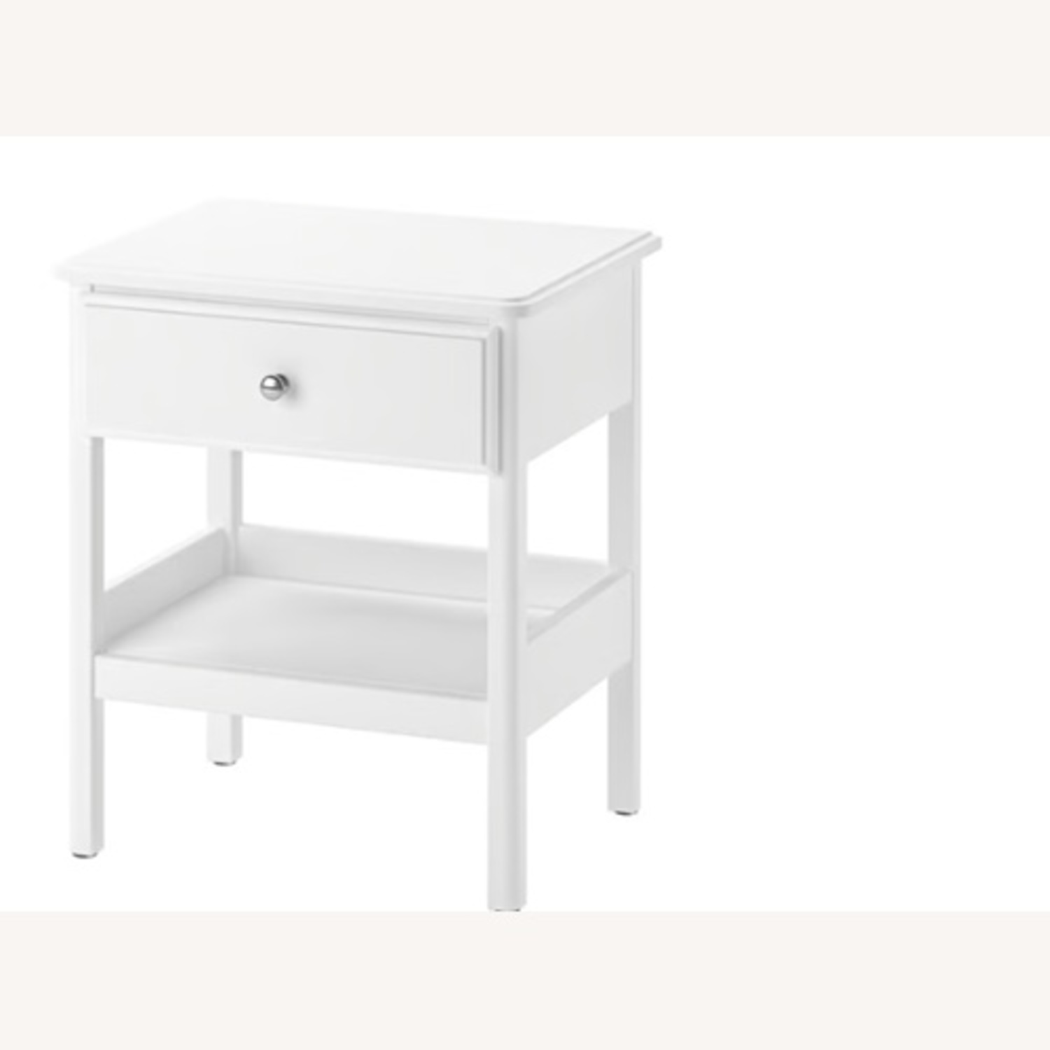 IKEA White Wood Nightstand - image-5