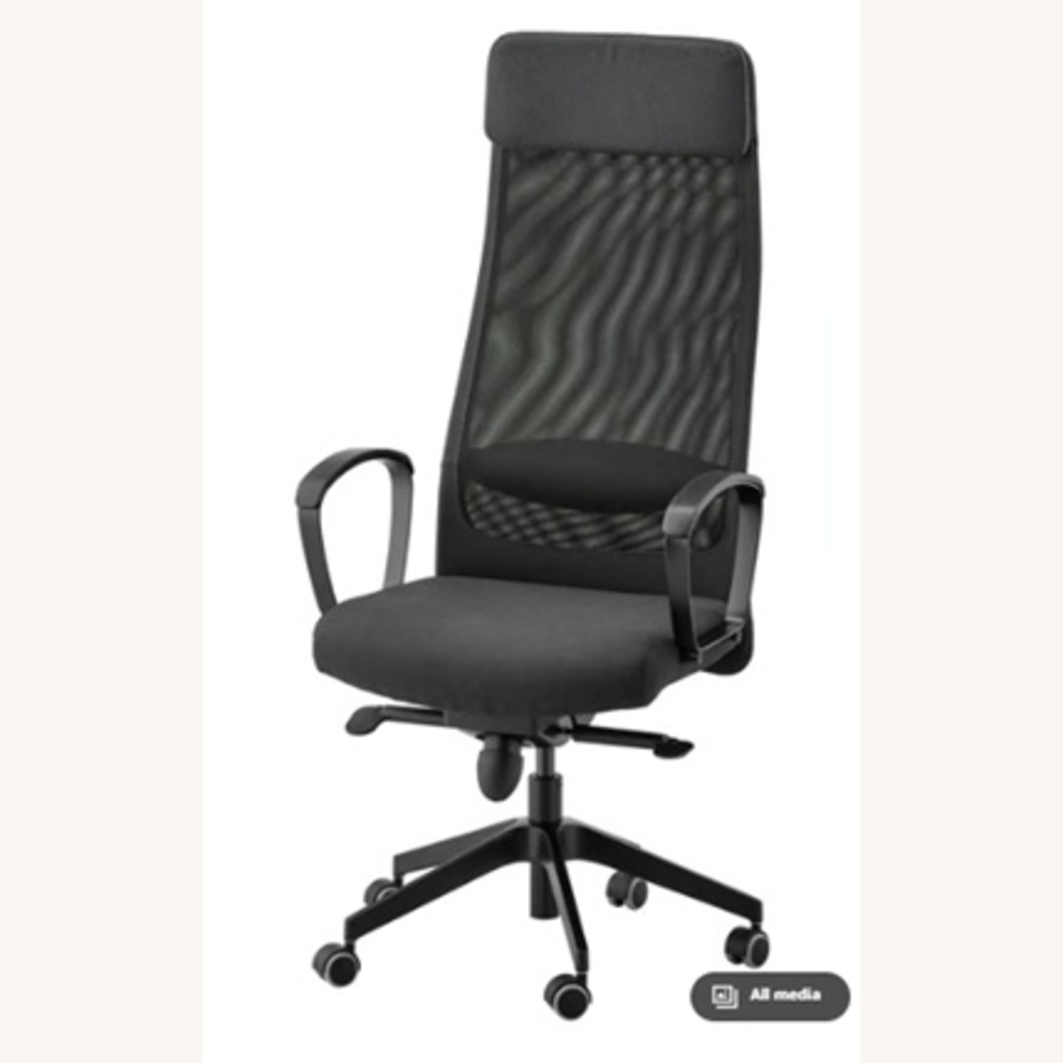 IKEA MARKUS Black Leather Office Chair - image-4