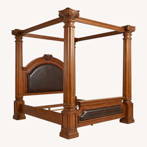 Used Dark Brown King Bed for sale on AptDeco