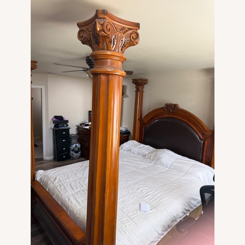 Used Dark Brown King Bed for sale on AptDeco
