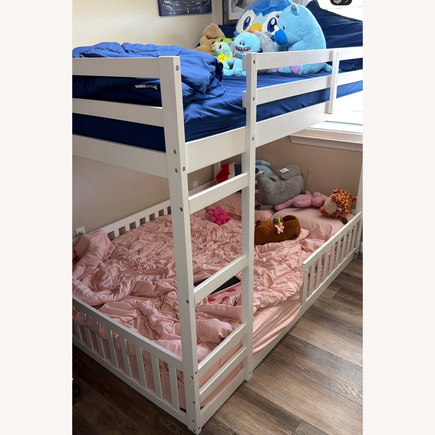 Full Size Bunk Bed White - image-1