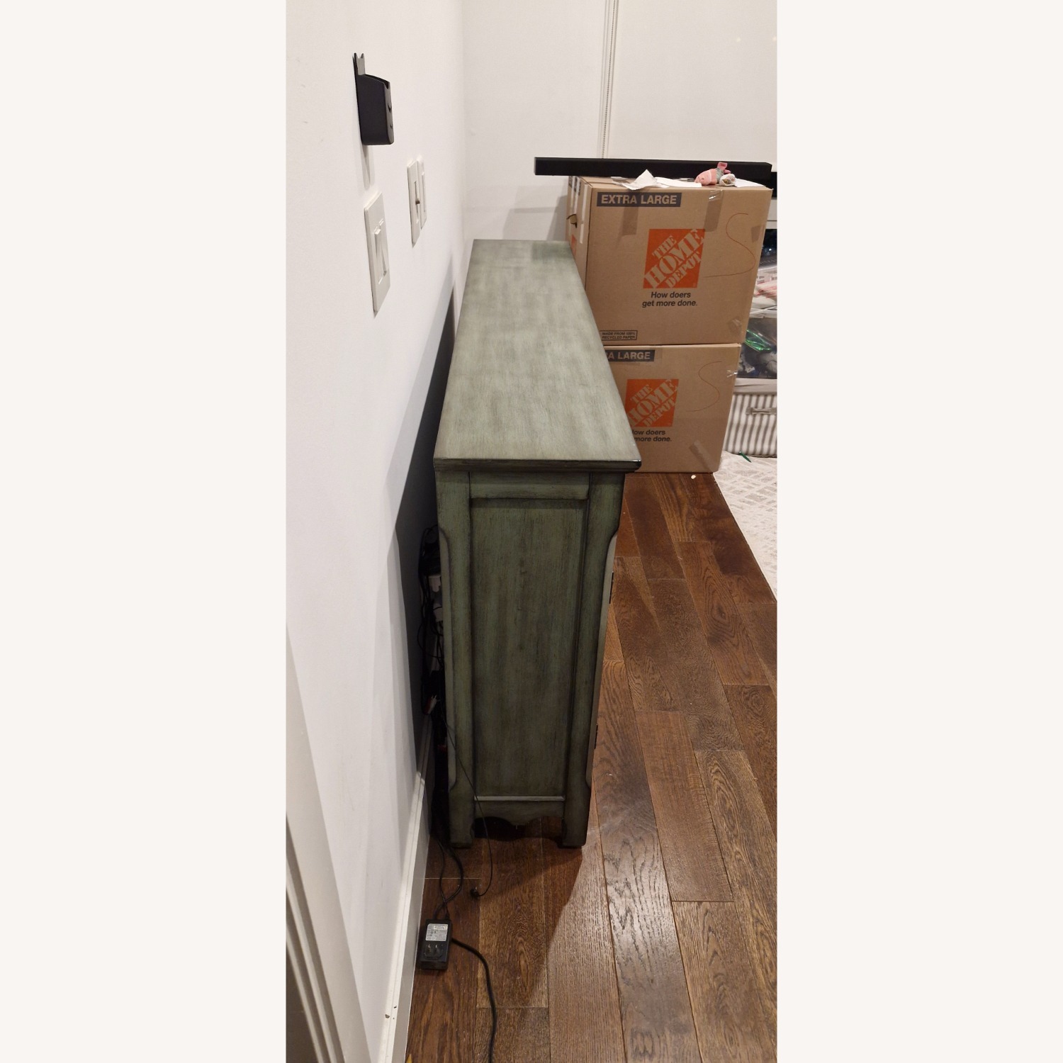 Raymour & Flanigan Sylvia Green Wood Credenza - image-2
