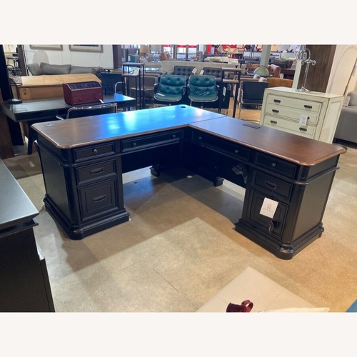 Used Roanoke Black L-Shape Desk for sale on AptDeco