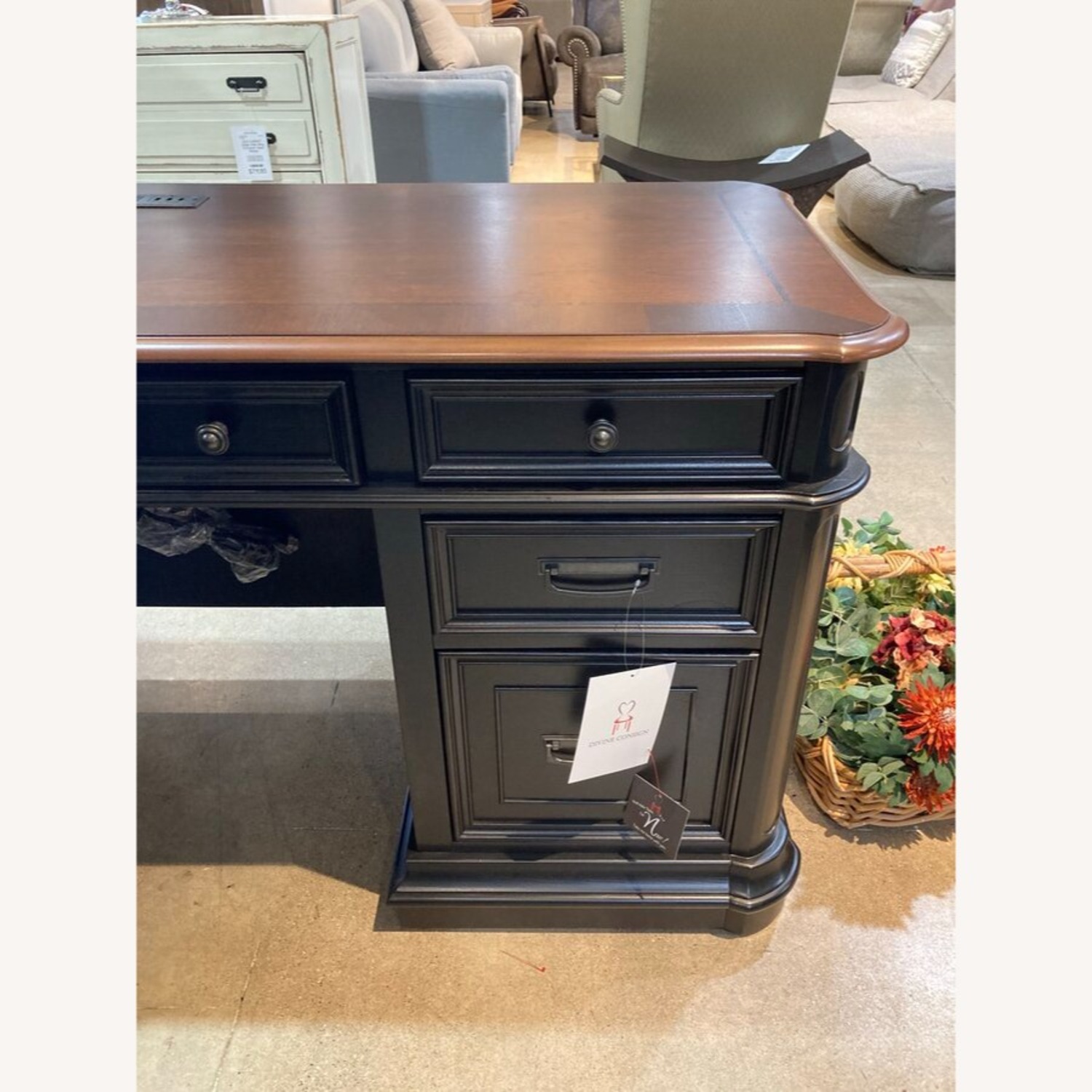 Roanoke Black L-Shape Desk - image-4