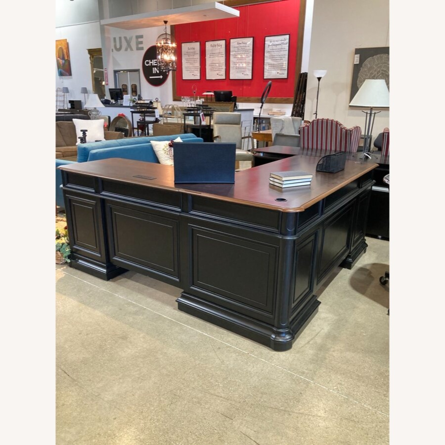 Roanoke Black L-Shape Desk - image-7