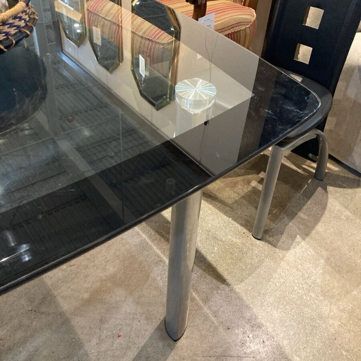 Modern Square Glass Dining Table - image-5