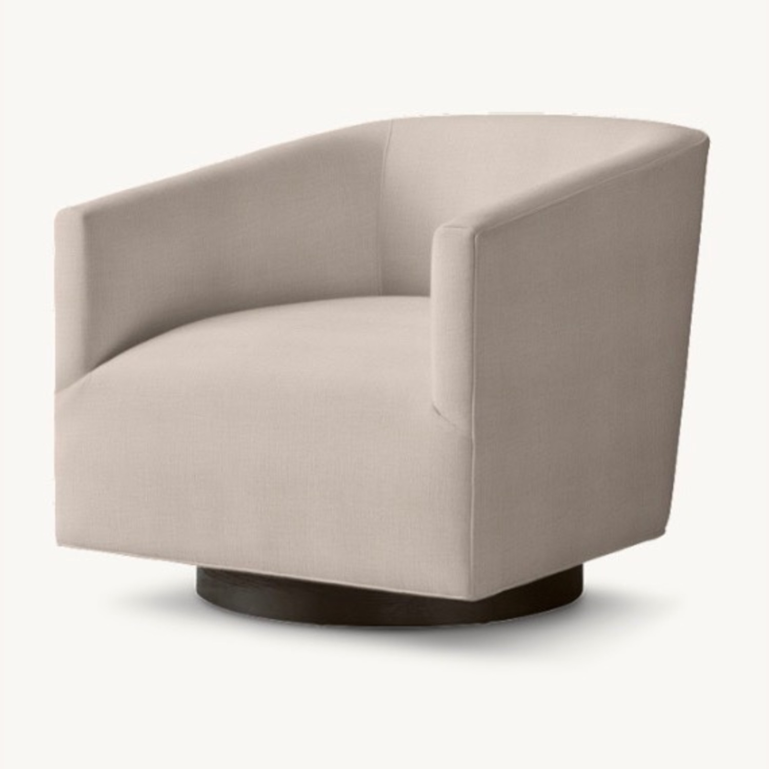 Restoration Hardware Linen Swivel Armchair - image-1