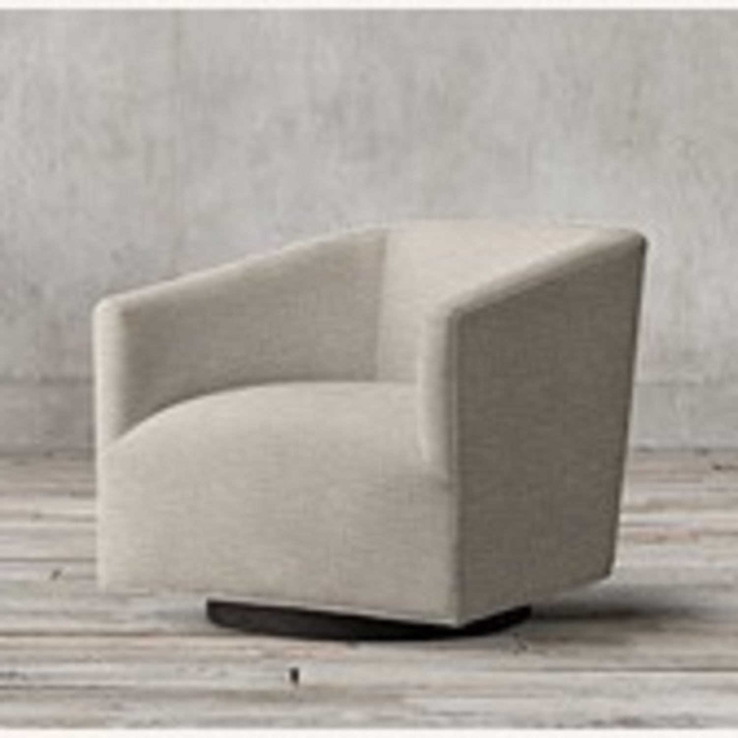 Restoration Hardware Linen Swivel Armchair - image-2