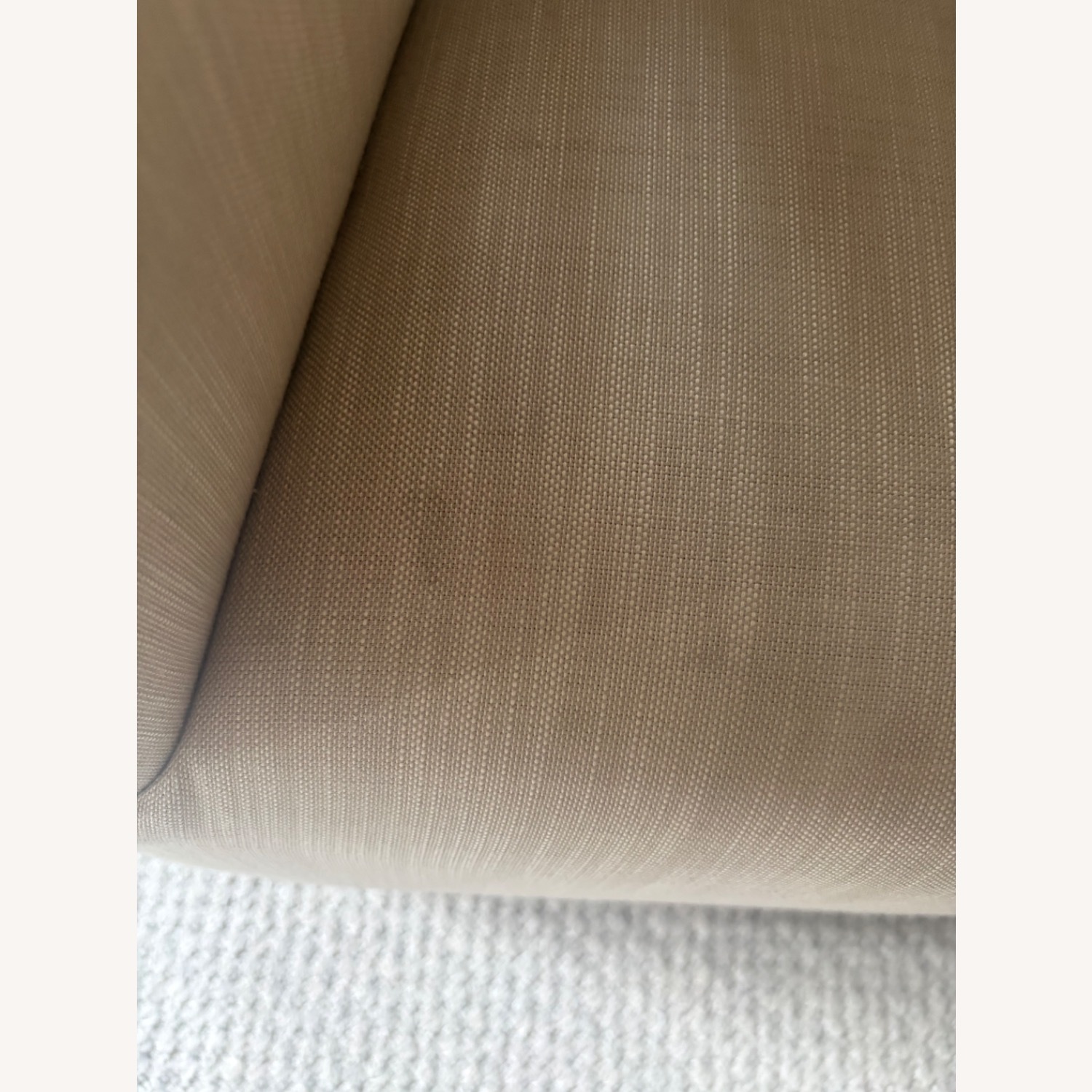 Restoration Hardware Linen Swivel Armchair - image-8