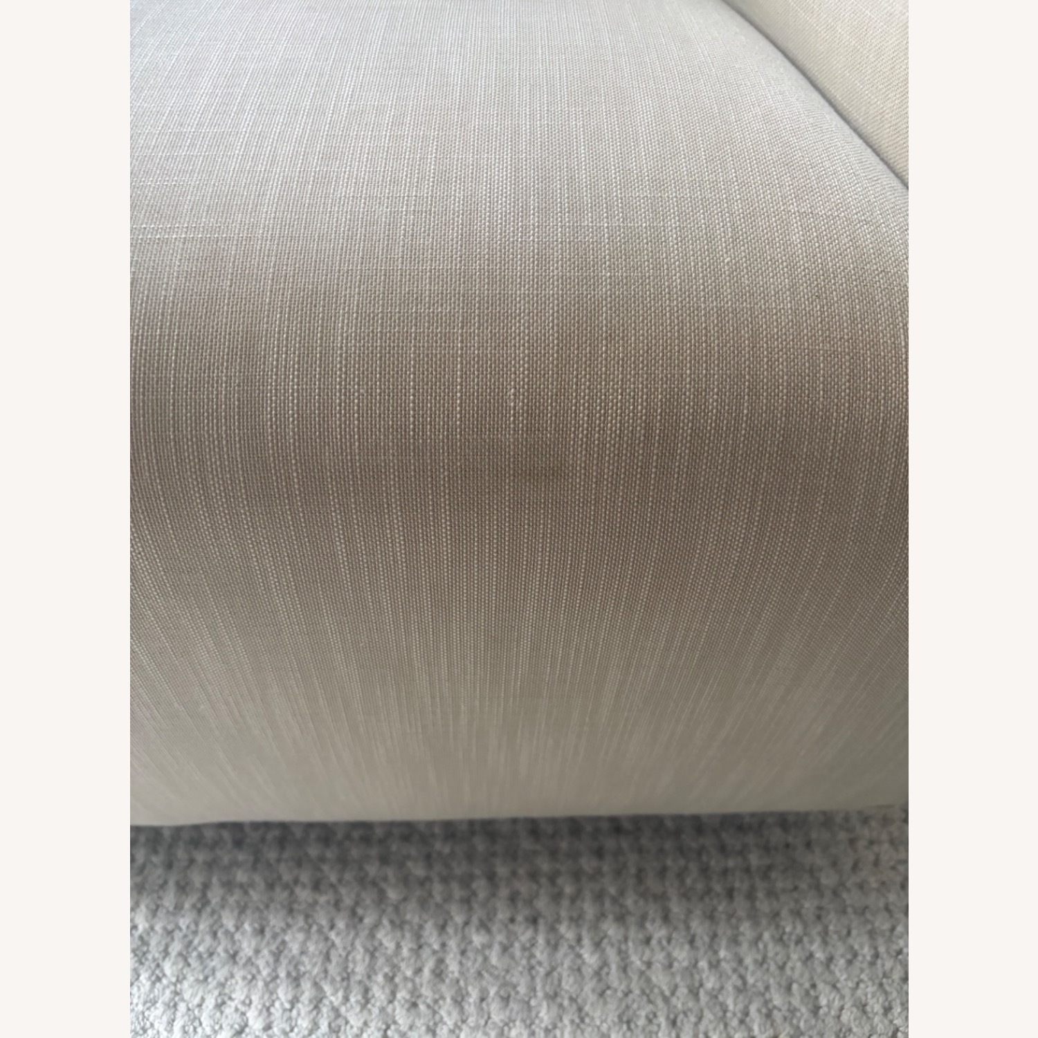 Restoration Hardware Linen Swivel Armchair - image-9